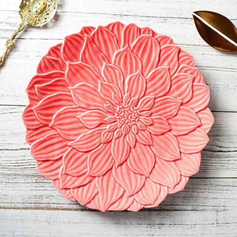 Ceramic Daisy Dinner Plate